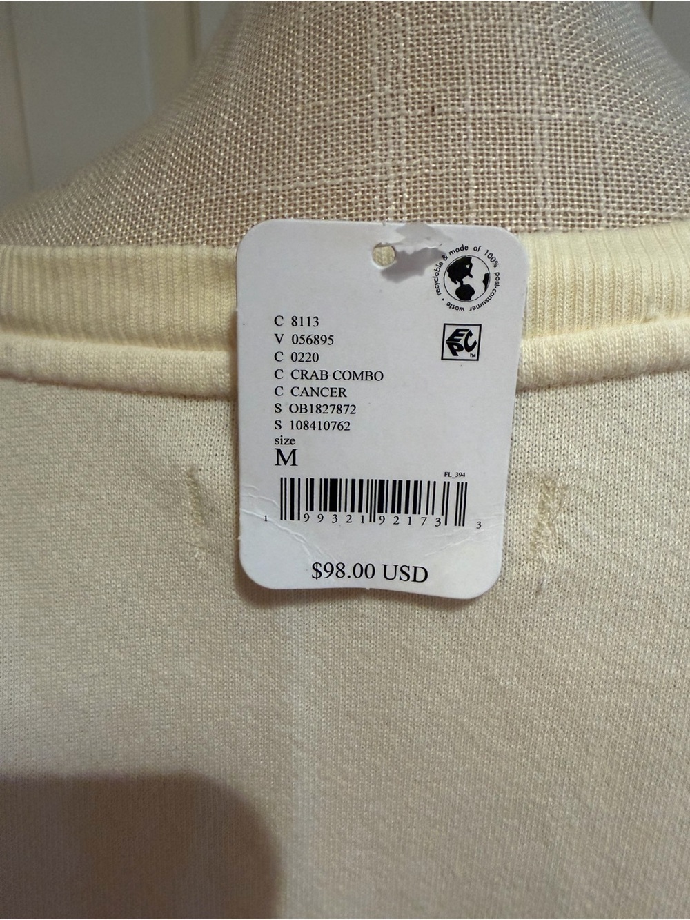 Free People Crab 🦀. Camden. NWT. Size M - Picture 6 of 6
